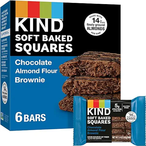 KIND Soft Baked Gluten Free Chocolate Almond Flour Brownie Squares, 1.4 oz, 6 Co - Picture 1 of 1