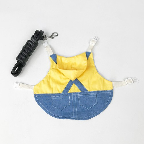 Bunny Jeansjacke Mantel Geschirr Leine für Kaninchen Kleintier Hamster Kleidung Set_A - Bild 11 von 16