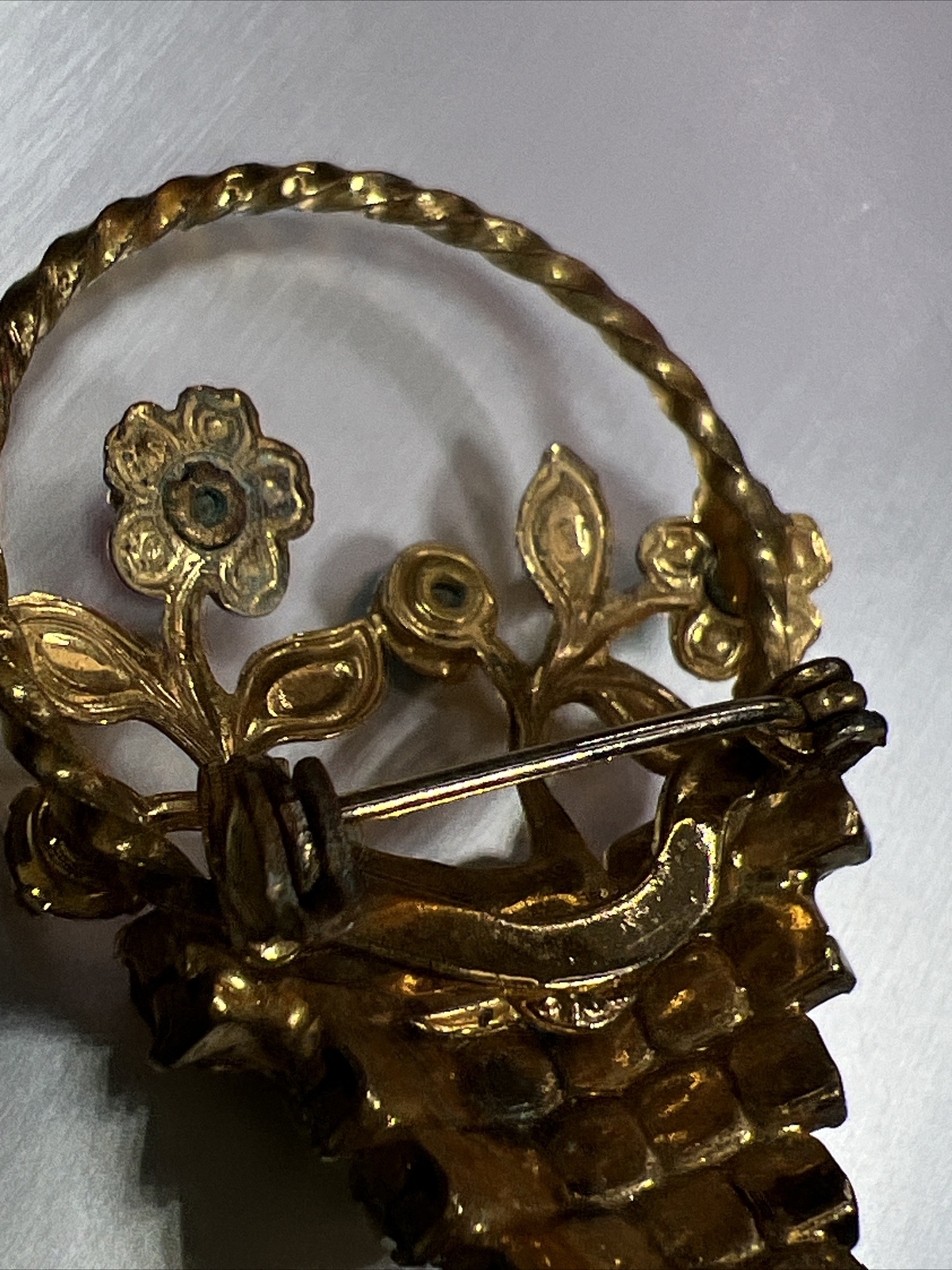Vintage Spring Basket Brooch Easter - image 13
