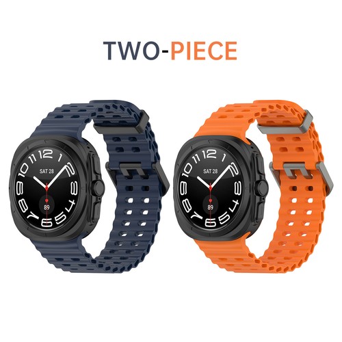 2Pack Sport Breathable Silicone Band Strap For Samsung Galaxy Watch 7 Ultra 47mm - Picture 40 of 113
