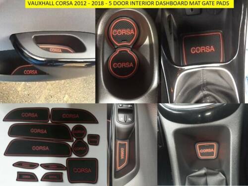 VAUXHALL OPEL CORSA ( 2015 - 2018) 5dr INTERIOR DASHBOARD GATE PAD MATS WHITE - Picture 5 of 12