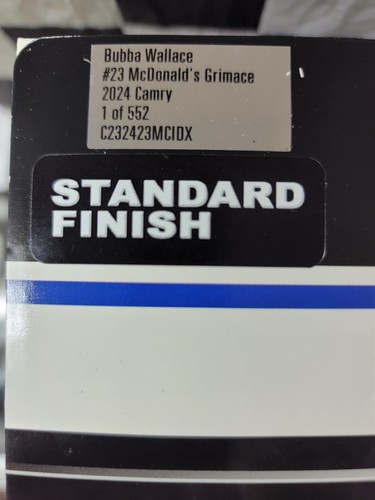 Bubba Wallace #23 McDonald's Grimaca 2024 Camry 1:24 scale 1 / 552 C232423MCIDX - Picture 2 of 9