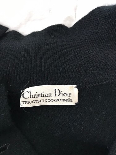 VINTAGE CHRISTIAN DIOR WOOL THREE BUTTONS FRONT LONG SLEEVE KNIT DRESS SIZE M/L - Picture 7 of 9