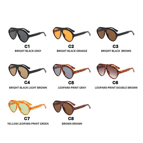 Women Classic Oval Pilot Sunglasses Retro Outdoor Shade Glasses UV Protection - Picture 7 of 30