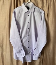J Ferrar Men  s Light Purple Lavender Dress Shirt 16-16 1/2 34-35 Large
