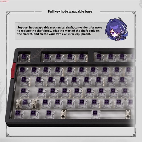 Honkai: Star Rail Official Acheron Theme Wireless Bluetooth Mechanical Keyboard - Picture 13 of 20