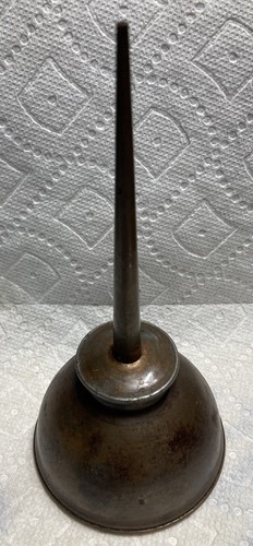 SALE! Vintage Antique Copper 7” Thumb Pump Oil Can Straight Spout