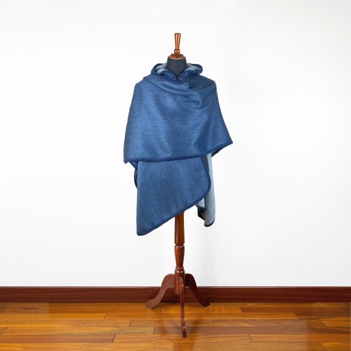 ALPACA WOOL BOHEMIAN WRAP HOODED BLANKET CAPE OPEN PONCHO SHAWL UNISEX HANDMADE - Picture 3 of 9