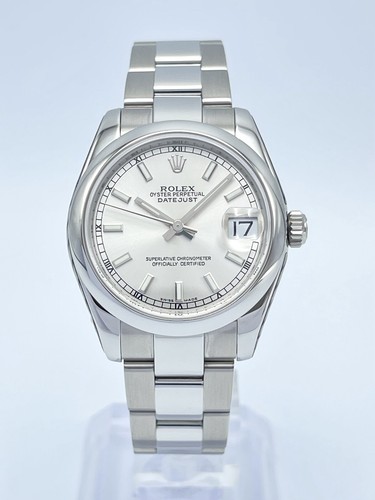 Ladies Rolex Datejust 31mm 178240 Silver Dial Steel Smooth Oyster Box Papers - Picture 4 of 16