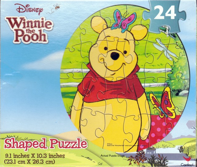 Jigsaw Puzzle Disney Winnie The Pooh Oval Shaped 24 Pcs 9.1" X 10.3 ...