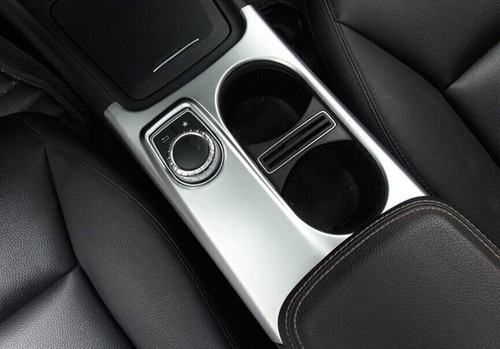 Gear Water Cup Holder Panel Cover Trim Fit For Benz GLA CLA 2013-2019 ABS Silver - Picture 4 of 9