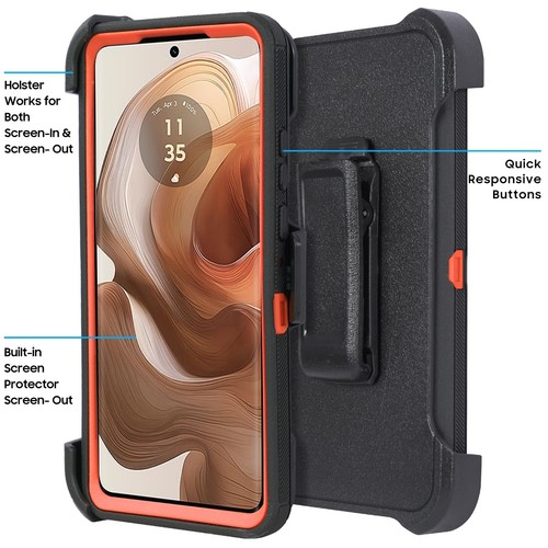 For Motorola Edge 50 Ultra Defende Case Armor Belt Clip stand Holster Shockproof - Picture 39 of 67