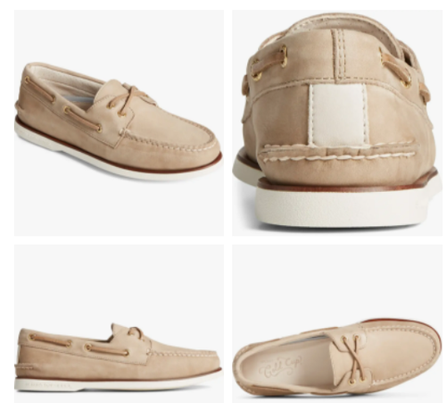 Sperry Gold Cup A/O 2-EYE Cream Boat 