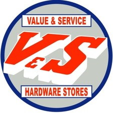 V & S, Value & Service Hardware Stores NEW Sign: 28" Dia. Round USA STEEL