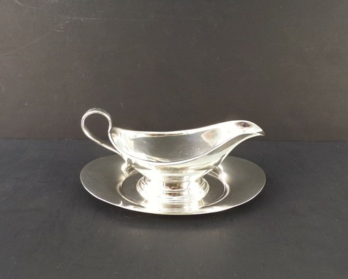 Klassische Gorham STERLINGSILBER Sauciere mit aufgesetzter Tropfplatte #690 - Bild 5 von 12