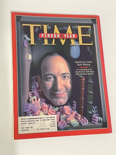 Time Magazine Person Of The Year Jeff Bezos December 27 1999 Amazon Y2K Issue - Picture 1 of 6