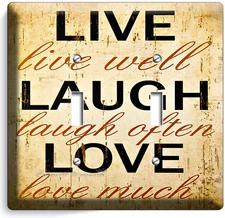 LIVE LAUGH LOVE RUSTIC COUNTRY ROOM LIGHT SWITCH OUTLET WALL PLATE KITCHEN DECOR