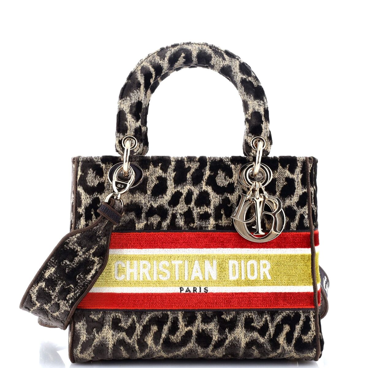 Christian Dior Lady D-Lite Bag Mizza Embroidered Velvet Christian Dior Lady D-Lite Bag Mizza Embroidered Velvet