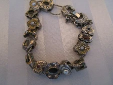 VINTAGE GOLDTONE 7" VICTORIAN REVIVAL STYLE 7" SLIDE BRACELET