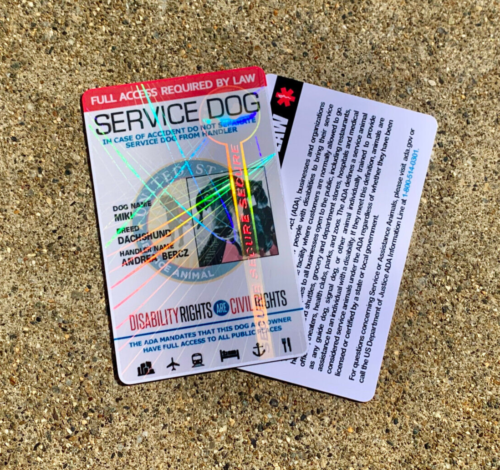 SERVICE DOG ID CARD WITH REGISTRATION - HOLOGRAPHIC - Picture 5 of 11