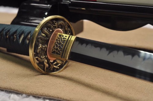 Hand forged Grind Clay Tempered T10 Blade Katana Japanese Samurai Sharp***** - Picture 8 of 10