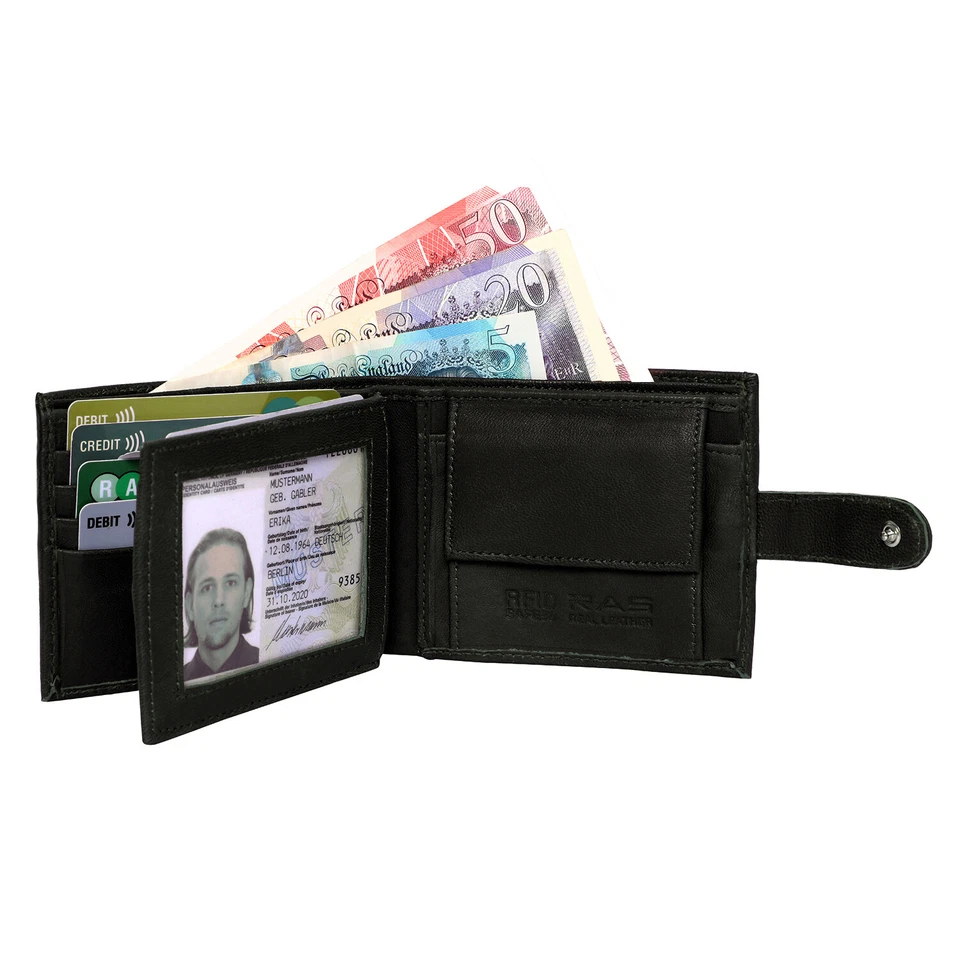 Gents Real Leather Wallet RFID SAFE Contactless Card Blocking ID Protection 340 - Image 4 of 4