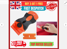 Plastic Scraper Tool Glass Windows Cleaning Paint Removal Dirt Sticker New UK