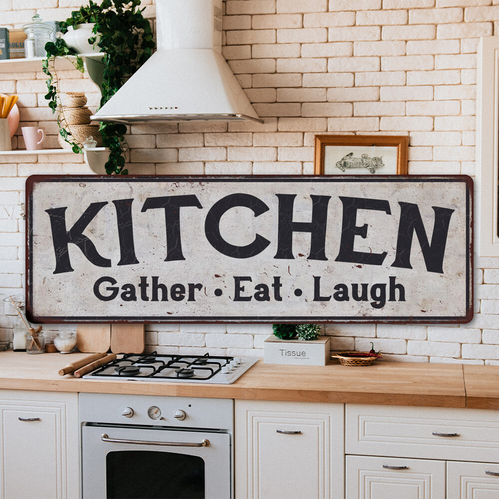 木工壁掛け雑貨　カントリーキッチン文字 Amazon.com: Rustic Wood Kitchen Sign for Home Decor, Decorative