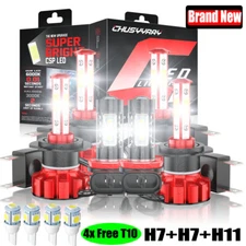 For Hyundai Sonata 2011 2012 2013 2014 LED Headlight Bulbs + FOG LAMP Combo Kit