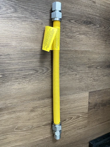 Jones Stephens G71401 18" Stainless Steel Gas Connector - Yellow made in korea - Picture 1 of 2