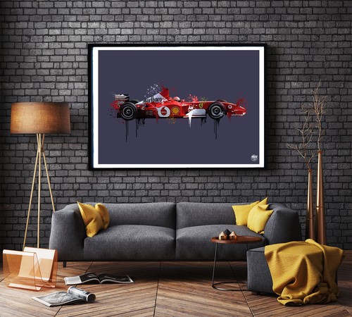 Michael Schumacher 2002 Ferrari F1 print - Wall Art poster Formula One gift 1 - Picture 7 of 10