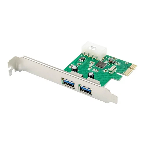 USB 3.0 PCI Express PCI-E Card HUB Chipset Adapter 2 Port New