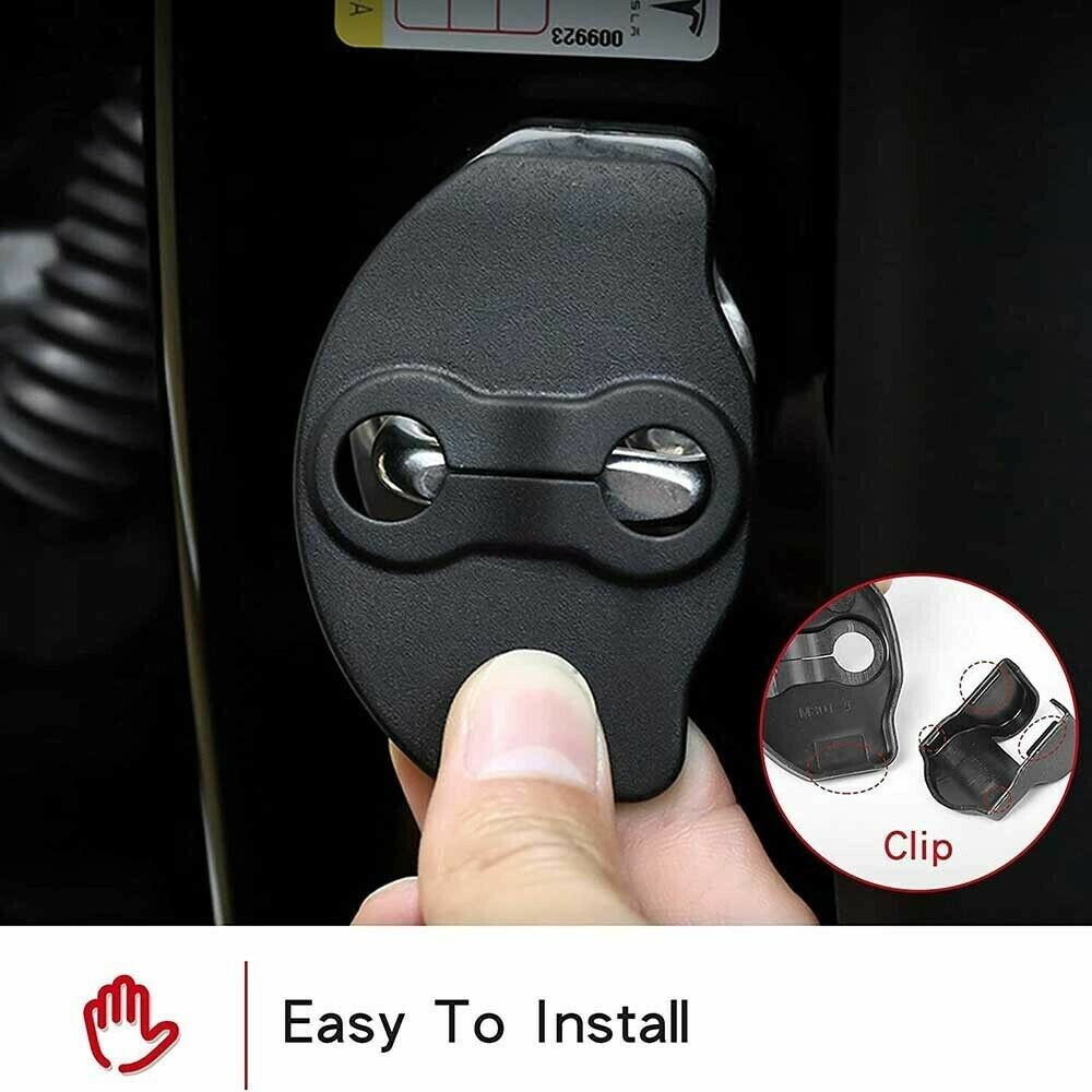 AU 6 X Tesla Model 3 Door Lock Cover Protector Model Y Accessories (Matte Black)