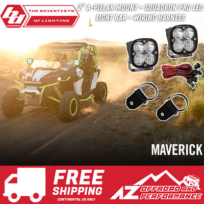 BAJA DESIGNS Squadron Pro A-Pillar Light Kit For Can-Am Maverick FREE SHIPPING