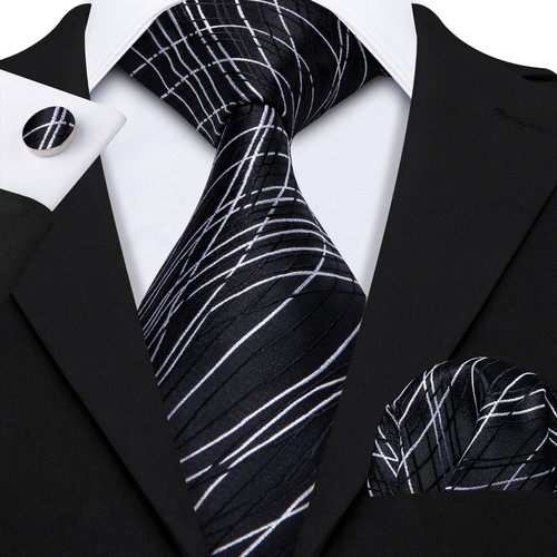 Barry Wang Mens Tie Paisley Floral Solid Necktie Hankie Cufflinks Set Wedding - Picture 144 of 259
