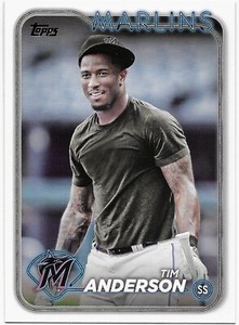 2024 Topps Series 2 - Golden Mirror SSP - Tim Anderson Miami Marlins #560