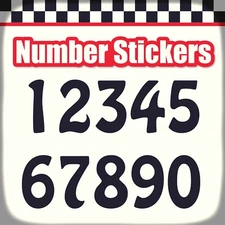 3, 4, 5, 6, 7, 8 inch Black Number Stickers Die Cut Custom 3 Digit 3 pcs 1111S