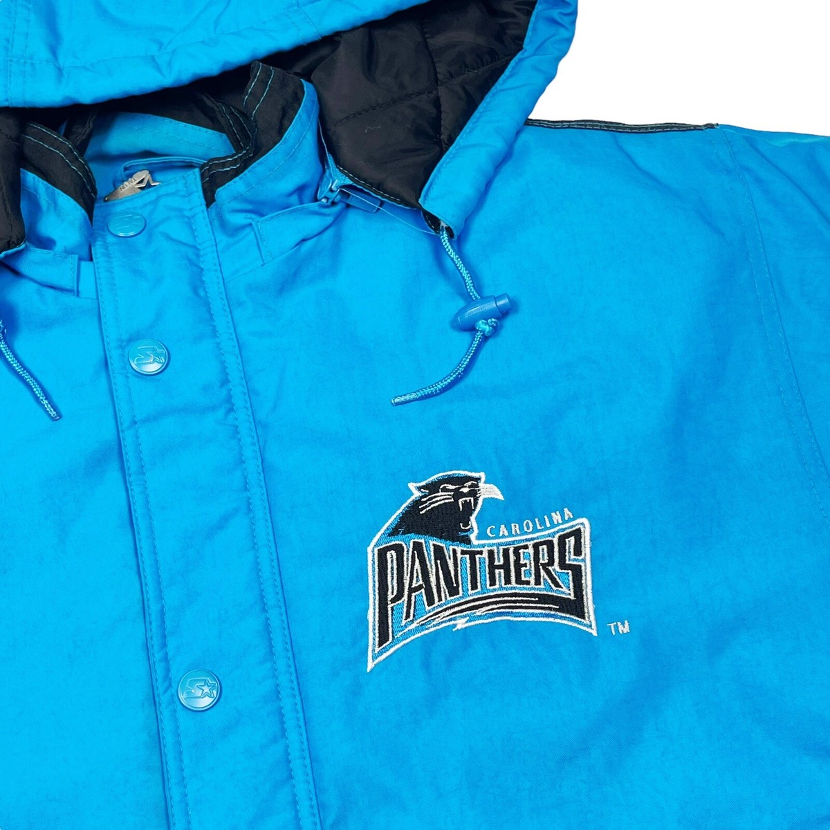 VTG NWOT RARE CAROLINA PANTHERS BIG LOGO STARTER JACKET FULL VTG NWOT RARE CAROLINA PANTHERS BIG LOGO STARTER JACKET FULL