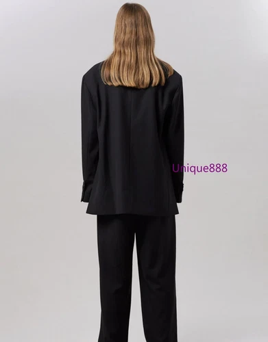 Nili Lotan Damen Herbst Schurwollmischung lockere Schulter Freizeit Blazer - Bild 24 von 26