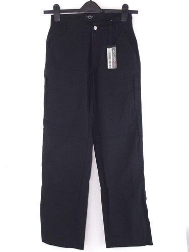 Boosley Pantalone Pantaloni Da Donna 42 Eu38 W28 M Medium Nero Vita Alta Dritto - Imagen 1 de 3