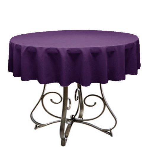 New Creations Fabric And Foam Inc 58" Round Polyester Poplin Table Overlay - Picture 26 of 43