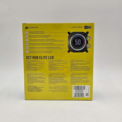 Neu Corsair iCUE XC7 RGB ELITE LCD CPU Water Block Stealth Gray - Bild 2 von 3