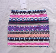 Missguided Womens Multicolour Abbin Aztec Print Bodycon Mini Skirt Stretch