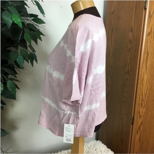 SO cropped short sleeve tee Woman’s Juniors XXL pink & white tie dye - Picture 2 of 13