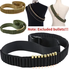 50 Rounds Rifle Bullet Cartridge Bandolier Ammo Belt for .308 30-30 30-06 38 357