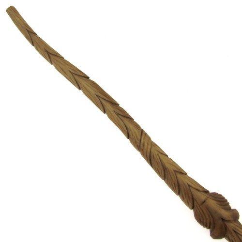 Varita mágica de madera de caoba tallada a mano natural de 14" con bolsa gratis - Imagen 9 de 10