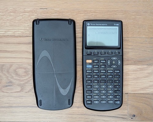 Texas Instruments TI-86 Graphing Calculator with Cover - Tested and Working