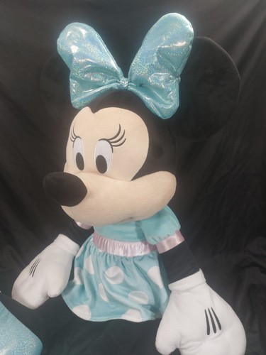 DISNEY MINNIE MOUSE 36" JUMBO LARGE STUFFED ANIMAL PLUSH TOY, BABY BLUE DRESS - Picture 16 of 18