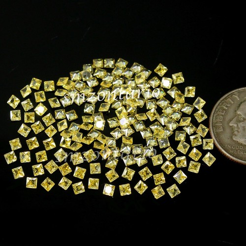 Lote de 500 piezas de piedras preciosas en forma de princesa de zafiro amaril... - Imagen 8 de 9