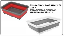 Image of Foldable Collapsible Washing Up Bowl Bucket Dishwashing- Random colours